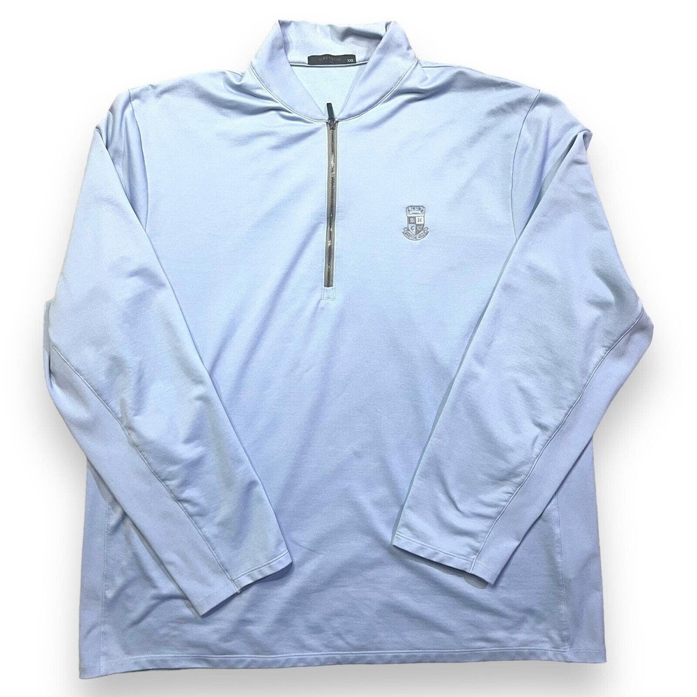 Mens Players Club Exclusive Greyson Siasconset Fleece Lined Quarter Zip XXL Wolf